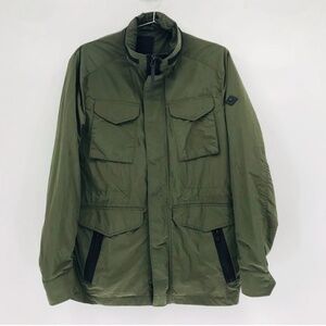 J Lindeberg Farren Nickel Memo Military Jacket Nylon Olive Green Size Small